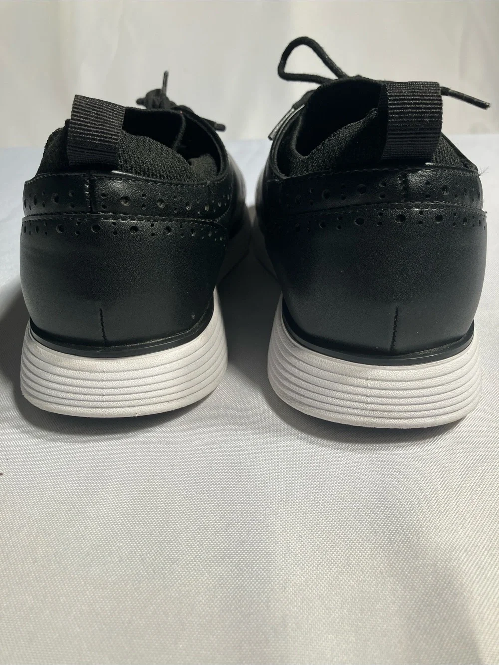 Classic Black Wingtip Derby Sneakers - Modern Comfort